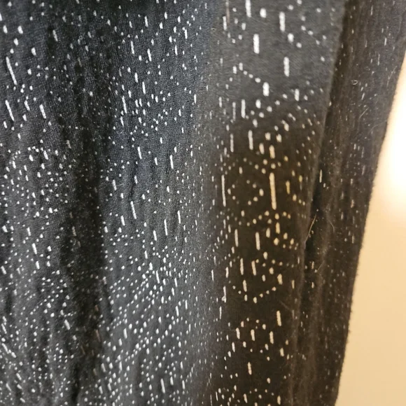 Wild Pearl Black Tan Open Front Sherpa  Cardigan Sweater Size Large - Picture 4 of 6